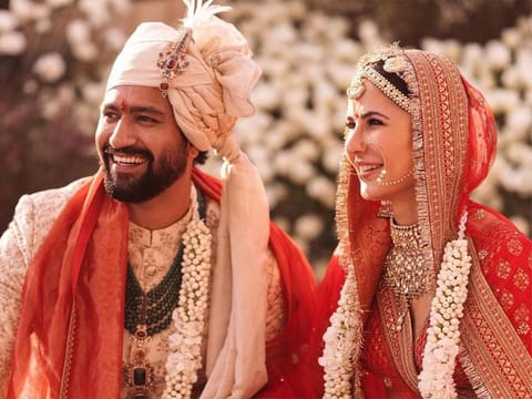 Vicky Kaushal and Katrina Kaif on their wedding day on December 9.
