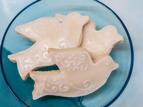 On the second day of Xmas... a dove-shaped marzipan