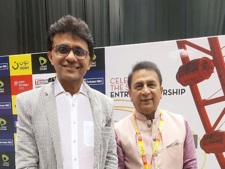 Anis Sajan and Sunil Gavaskar