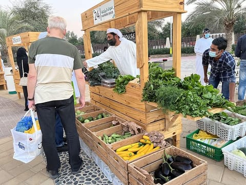 UAE has invited farmers and breeders in the country to apply for  Sheikh Mansour bin Zayed Agricultural Excellence Award. Photo of the Farmer's Souq in Nakheel Park, Al Aweer, Dubai