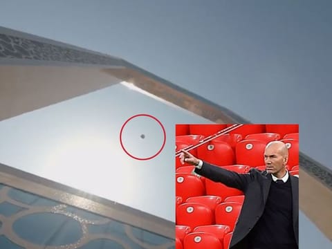 French football legend Zinedine Zidane and UAE national women's team player Nouf Al Anzi  landed up at the Dubai Frame to test their foot volley skills.