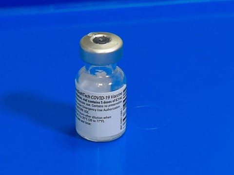 Pfizer Covid-19 vaccine at Zabeel Primary Health Centre in Dubai.