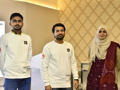 Pakistani students, Kalim Ullah, Maria Aftab and Asadullah, have emerged as the champions of the Huawei ICT Competition Middle East 2020. 