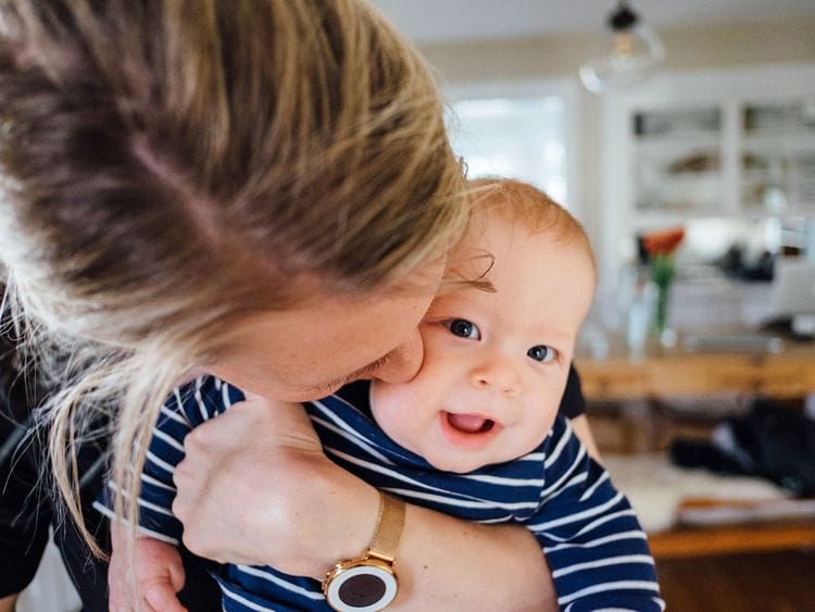 Mum child hug