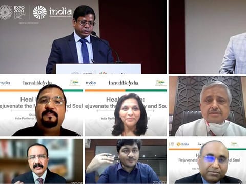 Panelists during the virtual session on 'Heal in India' campaign 
