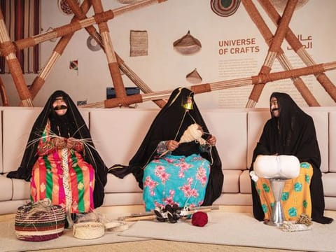 The House of Artisans’ exhibition shows women making traditional crafts