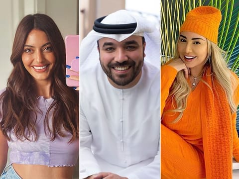 GCC influencers Karen Wazen, Khalid Al Ameri and Joelle Mardinian.