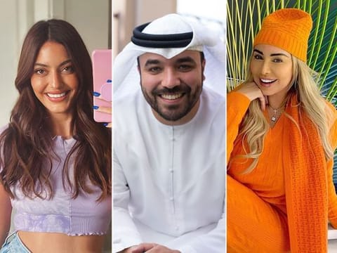 GCC influencers Karen Wazen, Khalid Al Ameri and Joelle Mardinian.