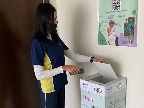 The month-long campaign collected over 100 packets of hair 