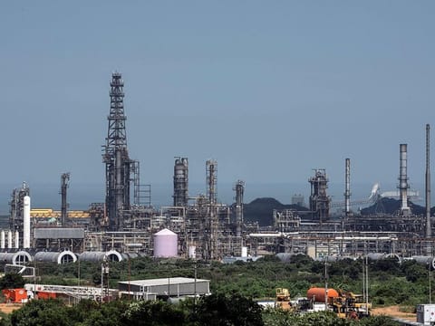 View of an oil refining plant of state-owned Petroleos de Venezuela (PDVSA) in Puerto La Cruz, Anzoategui state, Venezuela. 