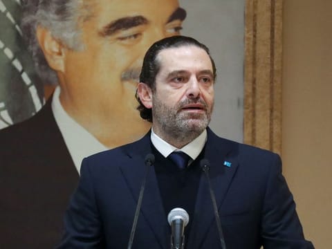 Lebanon's leading Sunni Muslim politician and former Prime Minister Saad Hariri 