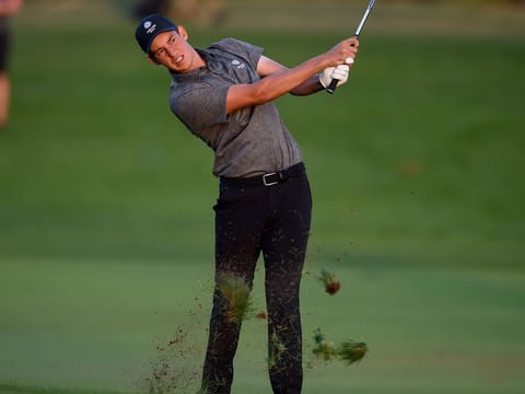 Josh Hill in action at Emirates Golf Club