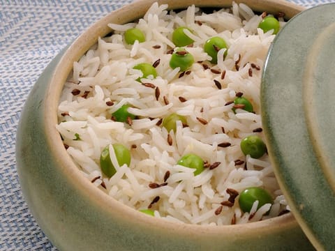 Green peas pulao or matar pulao recipe. Image used for illustrative purpose only