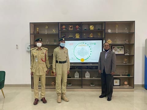  Abdulsabour Choudhry Mohammad being honoured by Dubai Police.