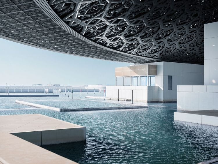 View overlooking the sea at Louvre Abu Dhabi