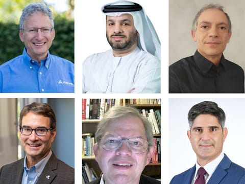  The jury members (clockwise from top-left): Dr Allan Steinhardt, Faisal Al Bannai, Dr Francesco la Gal, Dr Cesare Stefanini, Dr Robert Hummel and Dr Eric Krotkov.