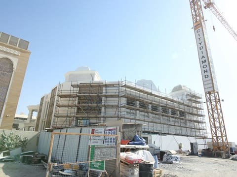 Construction is underway in full swing for the new Hindu temple in Dubai. 