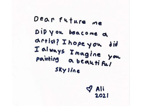 One of the many Letters to the Future received by the organisers of the campaign.