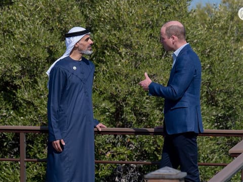  Sheikh Khaled bin Mohamed bin Zayed Al Nahyan with Prince William.
