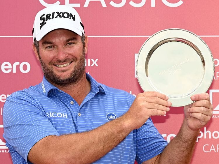 Ryan Fox celebrates his win in RAK