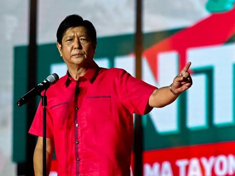 Philippine presidential candidate Ferdinand Marcos Jr., son of late dictator Ferdinand Marcos