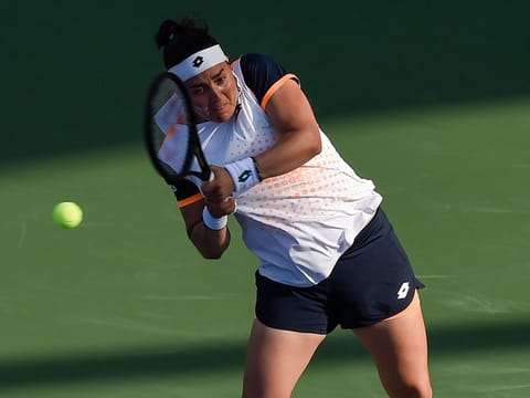 Ons Jabeur progressed at the Dubai Duty Free Tennis championships