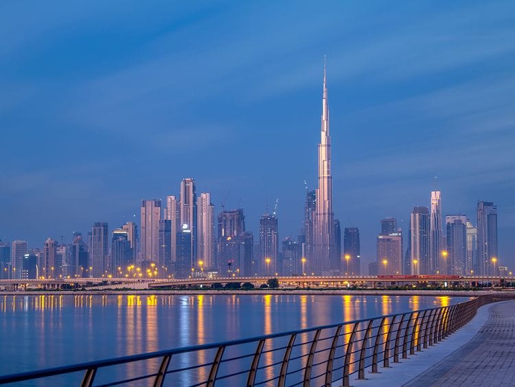 STOCK Dubai skyline
