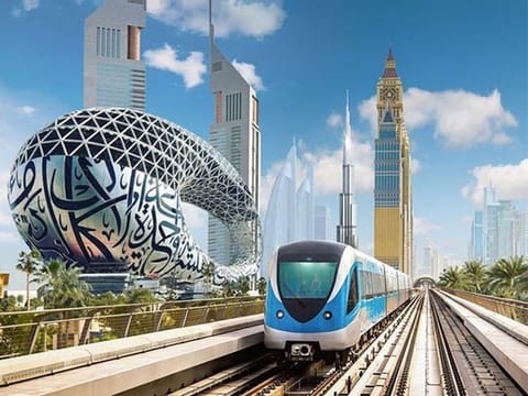  Dubai Metro rolls out special train to welcome Museum of the Future on Tuesday.