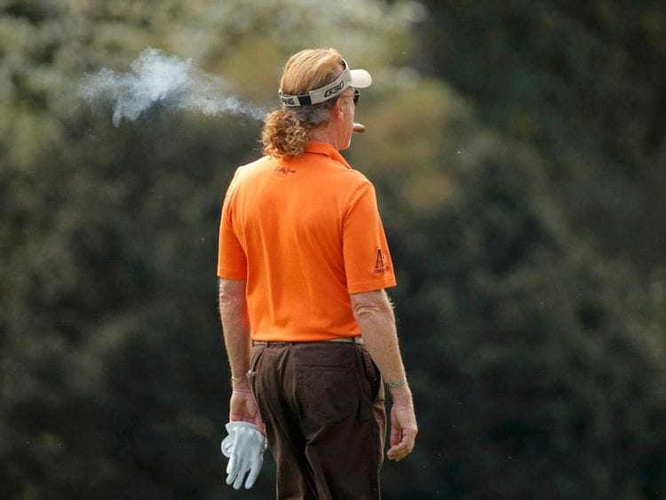 The cigar-smoking Miguel Angel Jimenez