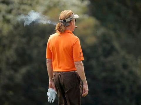 The cigar-smoking Miguel Angel Jimenez