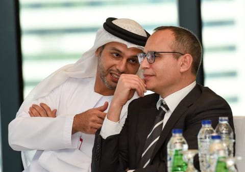 A free trade agreement will set the platform to ease goods and capital flow between the countries. (Ittai Ben Zeev, CEO of Tel Aviv Stock Exchange and Mohamed Al Khaja, Ambassador of the UAE to Israel)