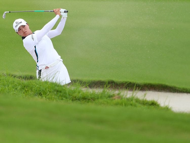 Jin Young Ko on her way to victory at the Women's World Championship 