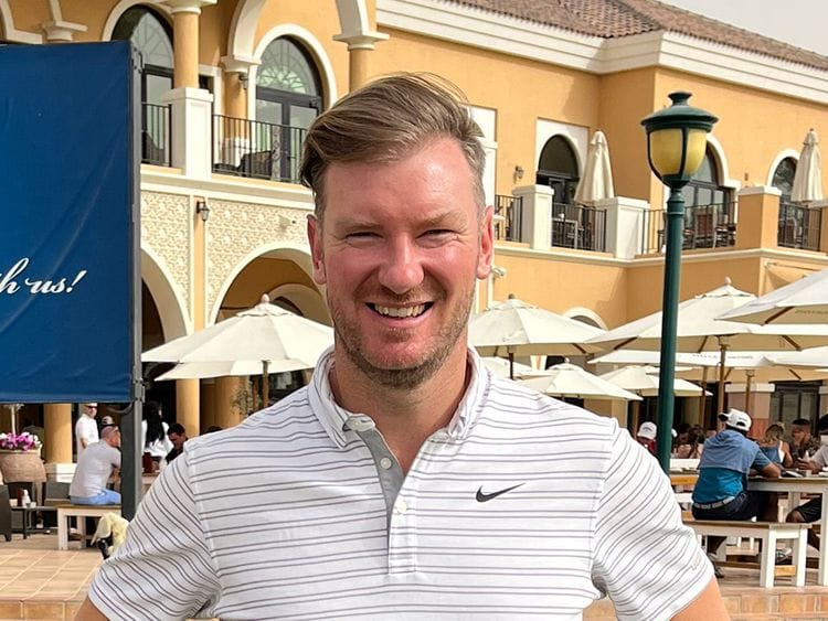 Chris Wood at the Els Club in Dubai 