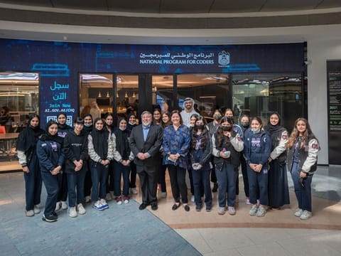 Coders at the programme in Dubai. 