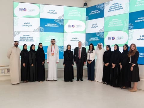 UAE and other officials after the signing of the agreement at Youth Pavilion at Expo