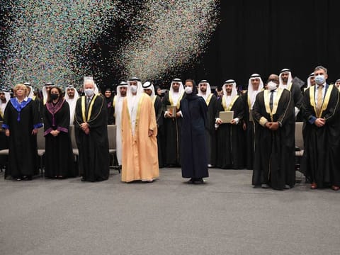 The 2022 graduation ceremony of Zayed University took place in the presence of Sheikh Shakhboot Bin Nahyan Bin Mubarak Al Nahyan, Minister of State; Noura bint Mohamed AlKaabi, Minister of Culture and Youth, President of Zayed University; and other VIP guests at Dubai Exhibition Centre at Expo.