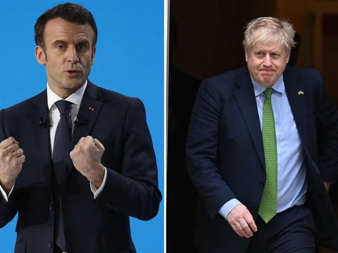 Emmanuel Macron and Boris Johnson 