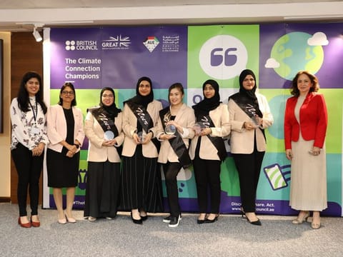 The British Council UAE celebrates the closing of its Climate Connection Champions Programme by awarding the young students. 