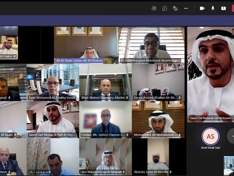  Speakers participate in the online workshop conducted by ADJD to raise awareness on ways to combat money laundering crimes.