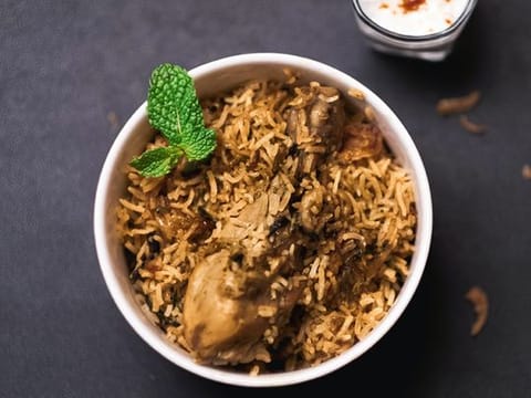 Moplah-style chicken biryani from Kerala