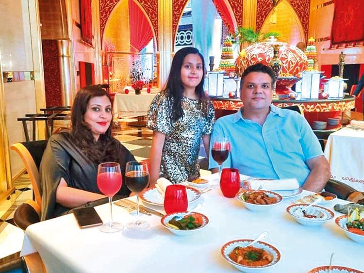 Meghna Khan and family