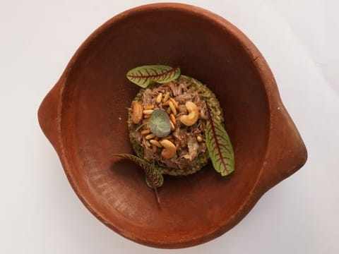 Recipe for Freekeh with braised lamb neck