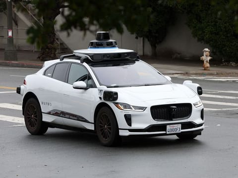 A Waymo autonomous vehicle drives along Masonic Avenue on April 11, 2022 in San Francisco, California. 