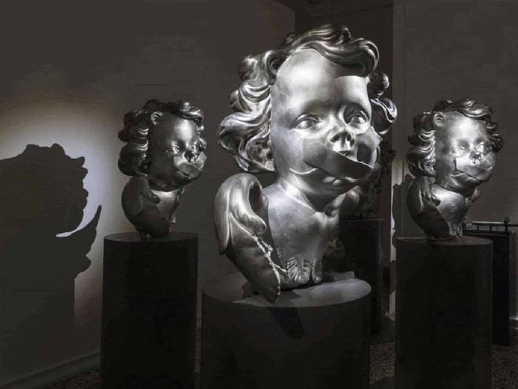Artist Rachel Lee Hovnanian’s “Angels Listening” has been curated by Annalisa Bugliani. 