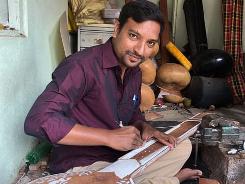 Qayyum not only makes and plays several instruments, he is also using modern tools such as the Internet to market the craft.