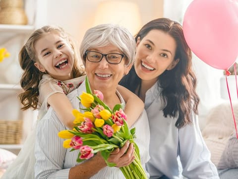 Mother, daughter and grandmother