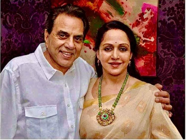Dharmendra and Hema Malini