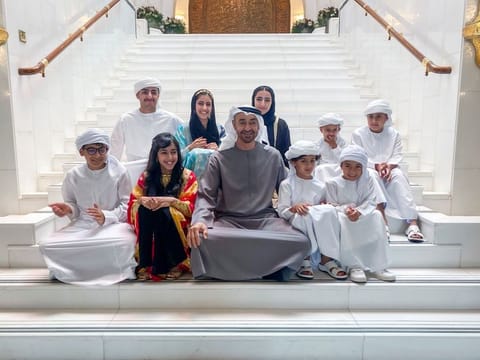 'The opportunity to spend holidays and festive occasions with family, and especially with our children and grandchildren who remain an endless source of happiness and joy, is truly one of God’s greatest gifts and a cherished aspect of our culture and heritage,' Sheikh Mohamed tweeted. 