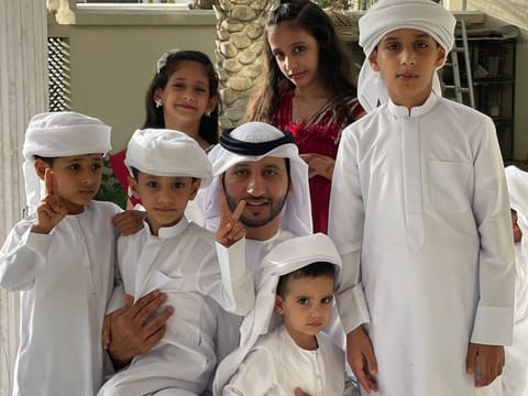 Emirati businessperson Moath Hazza Al Baser celebrates Eid Al Fitr with his family. 