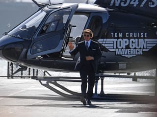 ‘Top Gun Maverick’ takes flight as Tom Cruise lands at world premiere aboard a helicopter